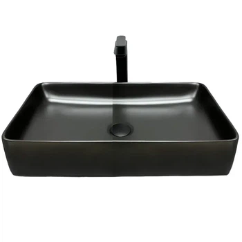 Умывальник накладной VBI Triest 605x355 прямоугольный, черный матовый (VBI-012701)