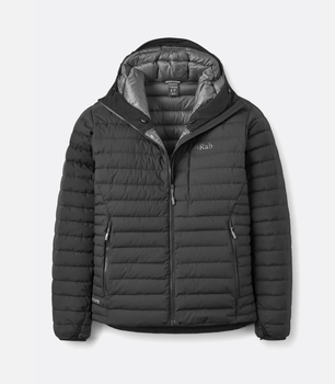 Куртка мужская пуховая Rab Microlight Windstopper Hoody, Black, M (RB QDB-73-BLK-MED)
