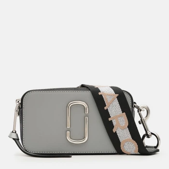 Сумка кросс-боди через плечо женская из натуральной кожи маленькая Marc Jacobs BG-MJ-08 Серая (196611022200)