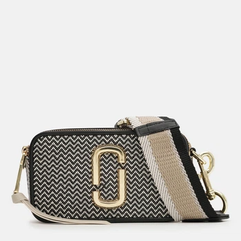 Сумка кросс-боди через плечо женская из натуральной кожи маленькая Marc Jacobs BG-MJ-09 Черная (191267990545)