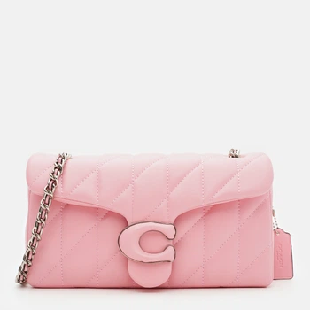 Сумка кросс-боди через плечо женская из натуральной кожи средняя Coach Tabby Shoulder Bag 26 With Pillow Quilting BG-COA-76 Розовая (195031264221)