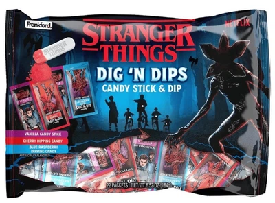 Конфета Frankford Stranger Things Dig N' Dips Halloween Candy 8г