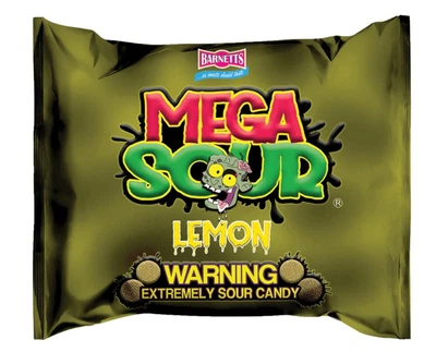 Кислі цукерки Barnetts Mega Sour Lemon Candy 104г
