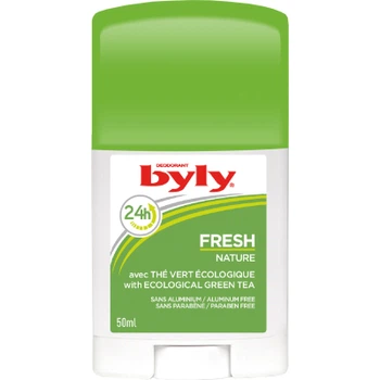 Дезодорант Byly Стик Fresh Nature Защита 24 часа С мятой и зеленым чаем Без алюминия 50 мл (8411104003293)