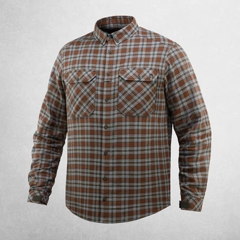 Рубашка в клетку M-Tac Lumberjack Cotton Shirt Brown/Grey XL/L