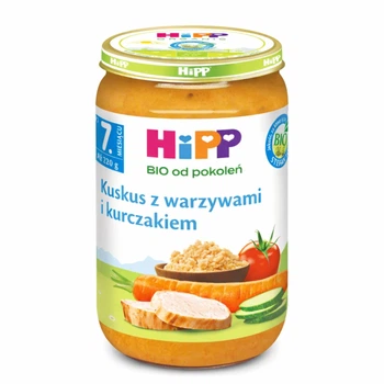 Дитяче пюре HiPP BIO кускус з овочами та куркою з 7 місяців, 220 г