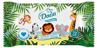 Вологі серветки для дітей та немовлят Dada Everyday 72 шт