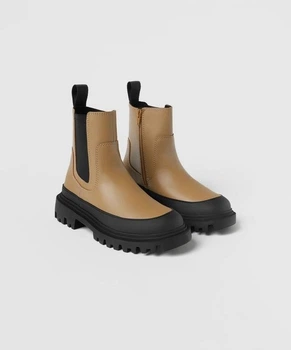Сапоги челси для девочки Zara 36 размер бежевые 2117030700
