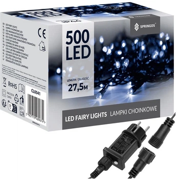 Lampki choinkowe Springos 500 LED 25 m Niebieskie (5907719489674)