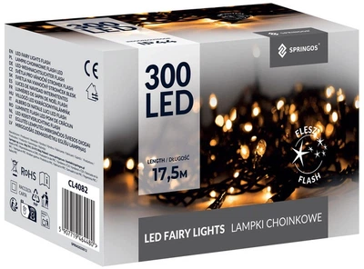 Lampki choinkowe Springos Flash 300 LED 15 m (5907719464480)