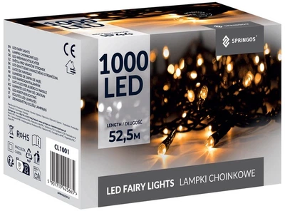 Lampki choinkowe Springos 1000 LED 50 m (5907719425665)