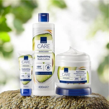 Набор с маслом авокадо Avon из 3-х продуктов (крем для тела+крем для рук+лосьон для тела)