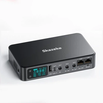 Бесперебойник для роутера mini UPS Skazeke 18000mAh 24W DC 5V 9V 12V 2A мини УПС повербанк для модема камеры ONU GEPON 12V 9V 2A