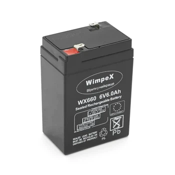 Свинцево-кислотний герметичний акумулятор 6000 mAh Універсальна акумуляторна батарея Wimpex WX66 6V 6Ah
