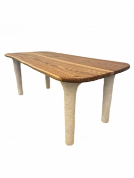 Стол обеденный столик Wood White Turetskiy деревянный большой для кафе нераскладной кухонные обеденные столы столики для кухни бежевый