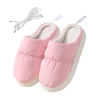 Домашние комнатные тапочки Lesko A-230 Pink р. 38 с подогревом теплые