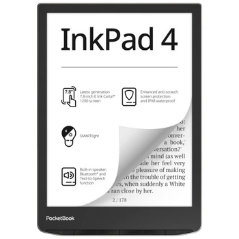 Электронная книга Pocketbook 743G InkPad 4, Stardust Silver (PB743G-U-WW) PocketBook PB743G-U-WW 926386