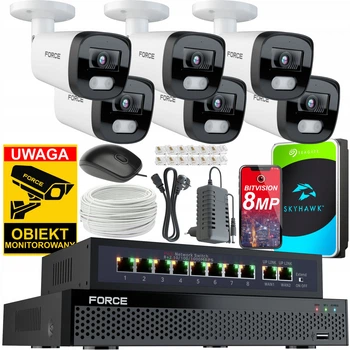 Комплект наблюдения Force NVR-V-3008H1 120 Вт
