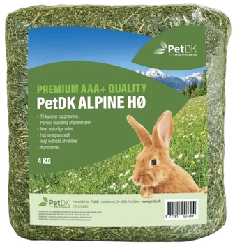Корм для гризунів PetDK Alpine Сіно 4 кг 2024 рік (5711917007369)