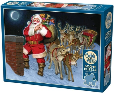 Puzzle Cobble Hill Przez komin... pod choinkę 500 elementów 113034 (625012450744)