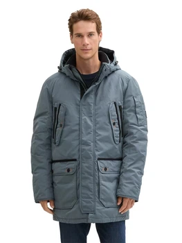 Зимняя куртка Парка мужская Tom Tailor Серо-голубой (1039772 grey-blue M)