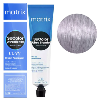Крем-фарба Matrix SoColor Pre-Bonded Cream №UL-VV Дуже перламутровий попелястий блондин 90 мл (26744WB)