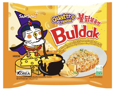Корейский рамен Бульдак со вкусом жареной курицы четыре сыра 140 г, ТМ SAMYANG