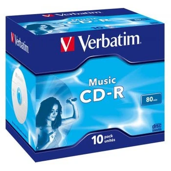 Диск CD Verbatim CD-R 700Mb 16x Jewel Case 10 Pack Music (43365) Verbatim 43365 913102