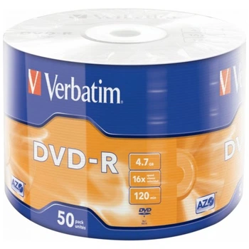 Диск DVD Verbatim 4.7Gb 16X Wrap-box 50шт MATT SILVER (43788) Verbatim 43788 913075
