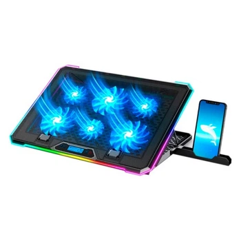 Підставка до ноутбука IceCoorel 10-17", 4*100mm 1400 RPM, 2*USB, 420x300x28mm, RGB (K15) IceCoorel K15 908502