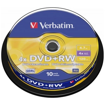 Диск DVD Verbatim 4.7Gb 4x CakeBox 10 шт silver (43488) Verbatim 43488 913056