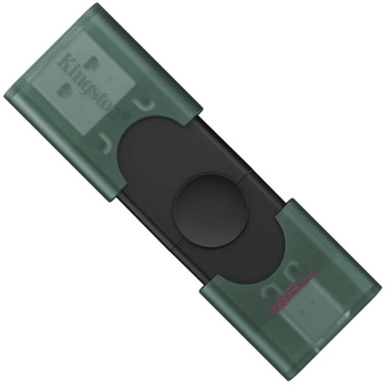 USB флеш накопитель Kingston 128GB DataTraveler Duo USB 3.2 / Type-C Black/Green (DTDEG2/128GB) Kingston DTDEG2/128GB 924270