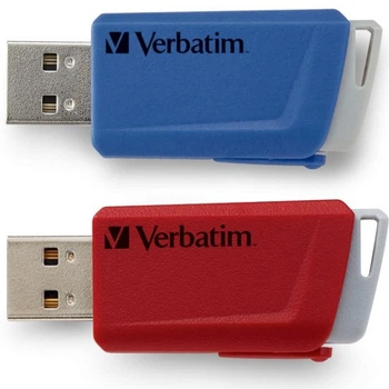 USB флеш накопитель Verbatim 2x32GB Store 'n' Click Red/Blue USB 3.2 (49308) Verbatim 49308 912136