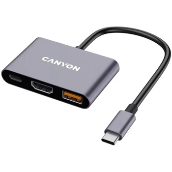 Концентратор Canyon hub DS-4 3in1 USB-C Grey (CNS-TDS4) CANYON CNS-TDS4 922494