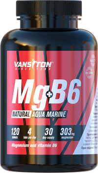 Магній + Вітамін B6 Vansiton Mg+Vitamin B6 120 таблеток (4820106592119)