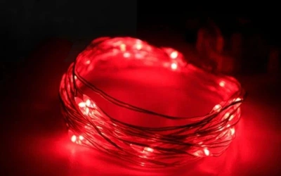 Гірлянда Роса 2 м 20 led на батарейках Червоний (0903-03)