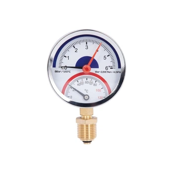 Термоманометр Thermo Alliance Standart 80 мм 1/2" радіальний манометр для контролю тиску і температури (598836)