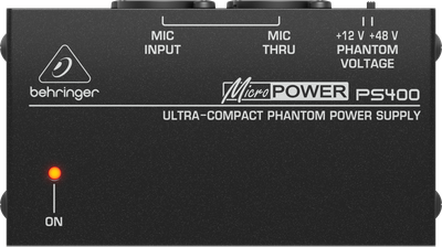 Блок живлення Behringer MICROPOWER PS400 Ultra-Compact Phantom Power Supply (4033653011013)