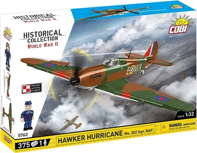 Klocki konstrukcyjne Cobi WWII Hawker Hurricane (No. 302 Sqn. RAF) 375 elementów (5902251057626)