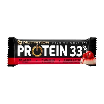 Протеїновий батончик Go On Protein Bar 33% Panna Cotta Strawberry 50 г
