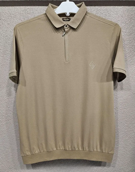 Чоловіче поло батальне Loro Piana бежевий бавовна 5xl