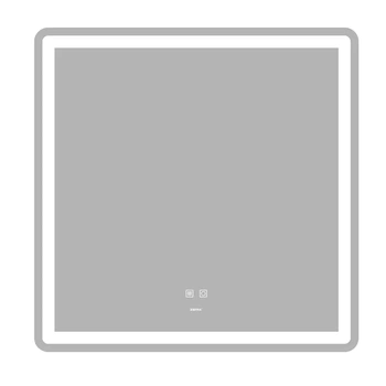 Зеркало ZERIX Mirra LED Touch 80x80 см антифог регулятор яркости ПВХ белое (616165)