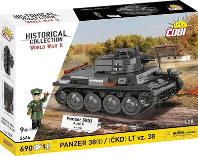 Klocki konstrukcyjne Cobi WWII Panzer 38(t) (CKD) LT vz. 38 690 elementów (5902251026660)