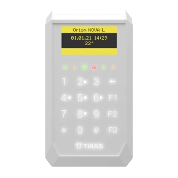 Клавиатура Tiras K-PAD OLED+ White с OLED-дисплеем и встроенным считывателем NFC/Mifare (21-00103)