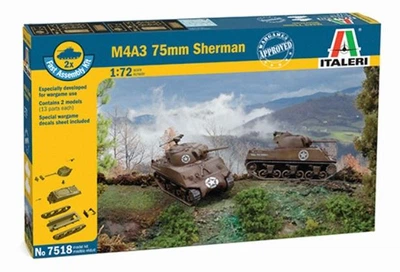 Збірна модель 1:72 найвідоміший танк Шерман комплект з двух моделей Italeri 7518