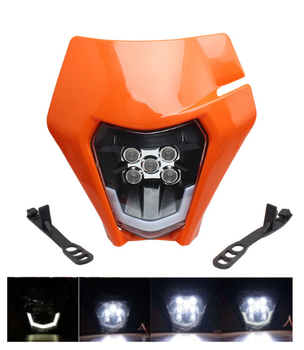 Універсальна LED-фара для мотоциклів (Ендуро/Кросс) — Модель HL101-4 Колір: помаранчевий