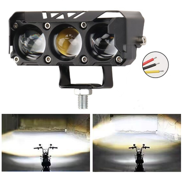 Мощная светодиодная LED-фара (35W, 3200LM) с линзами - Дополнительный свет для мотоцикла, скутера, электротрицикла(1 фонарь)