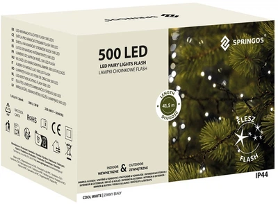 Новорічна гірлянда Springos Flash 500 LED 40 м (5907719422121)