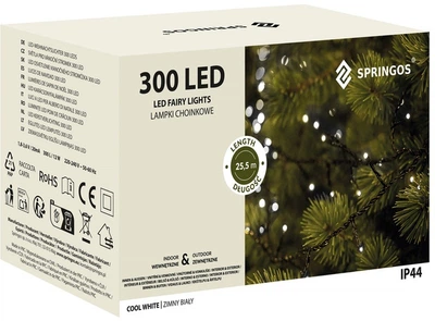 Новорічна гірлянда Springos 300 LED 18.5 м (5907719421957)