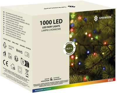 Новорічна гірлянда Springos 1000 LED 80 м (5907719422060)